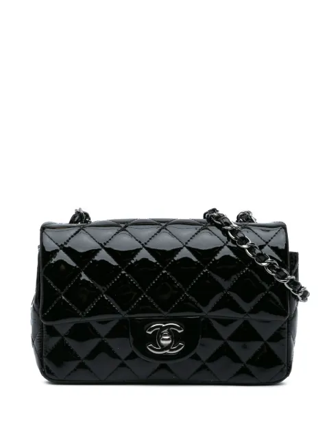 CHANEL Pre-Owned 2014-2015 Mini Rectangular Classic Patent Single Flap crossbody bag