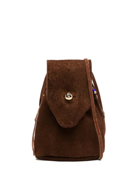 Undercover leather messenger bag