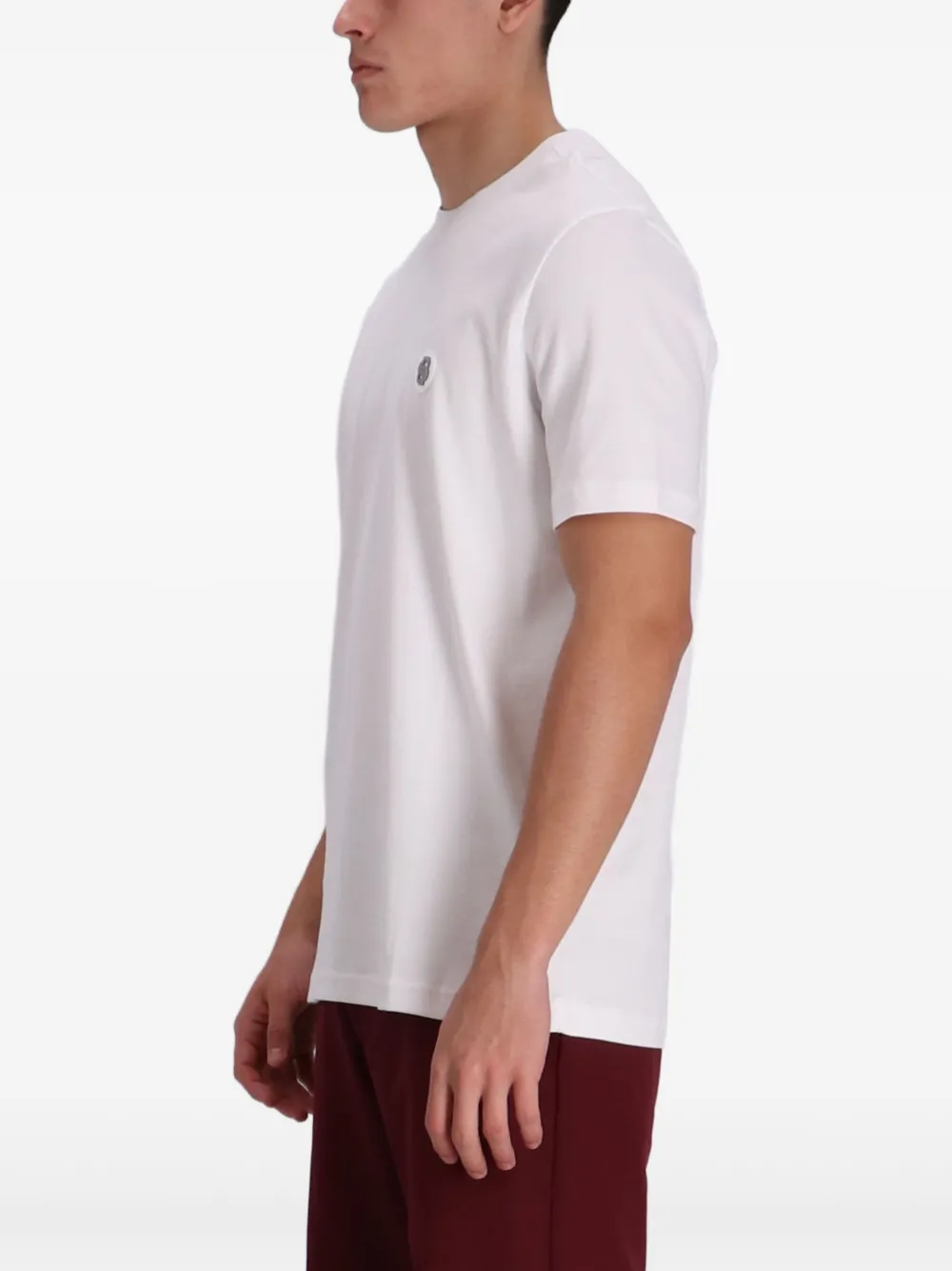 BOSS T-shirt met logo-applicatie Wit