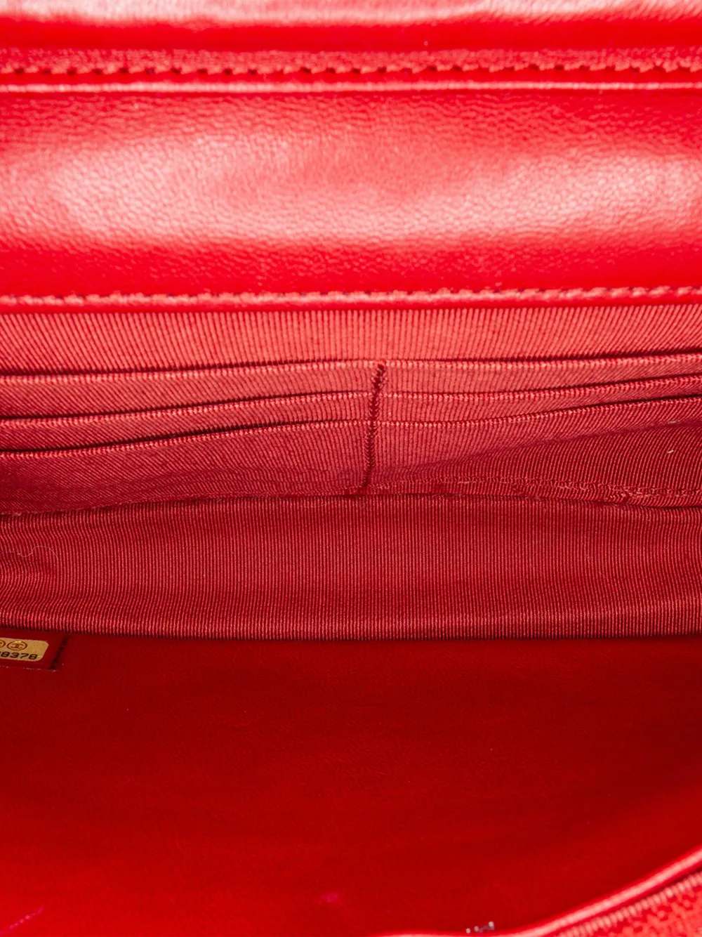 Pre-owned Chanel 2010-2011 Classic Lambskin Wallet On Chain Crossbody Bag In Red