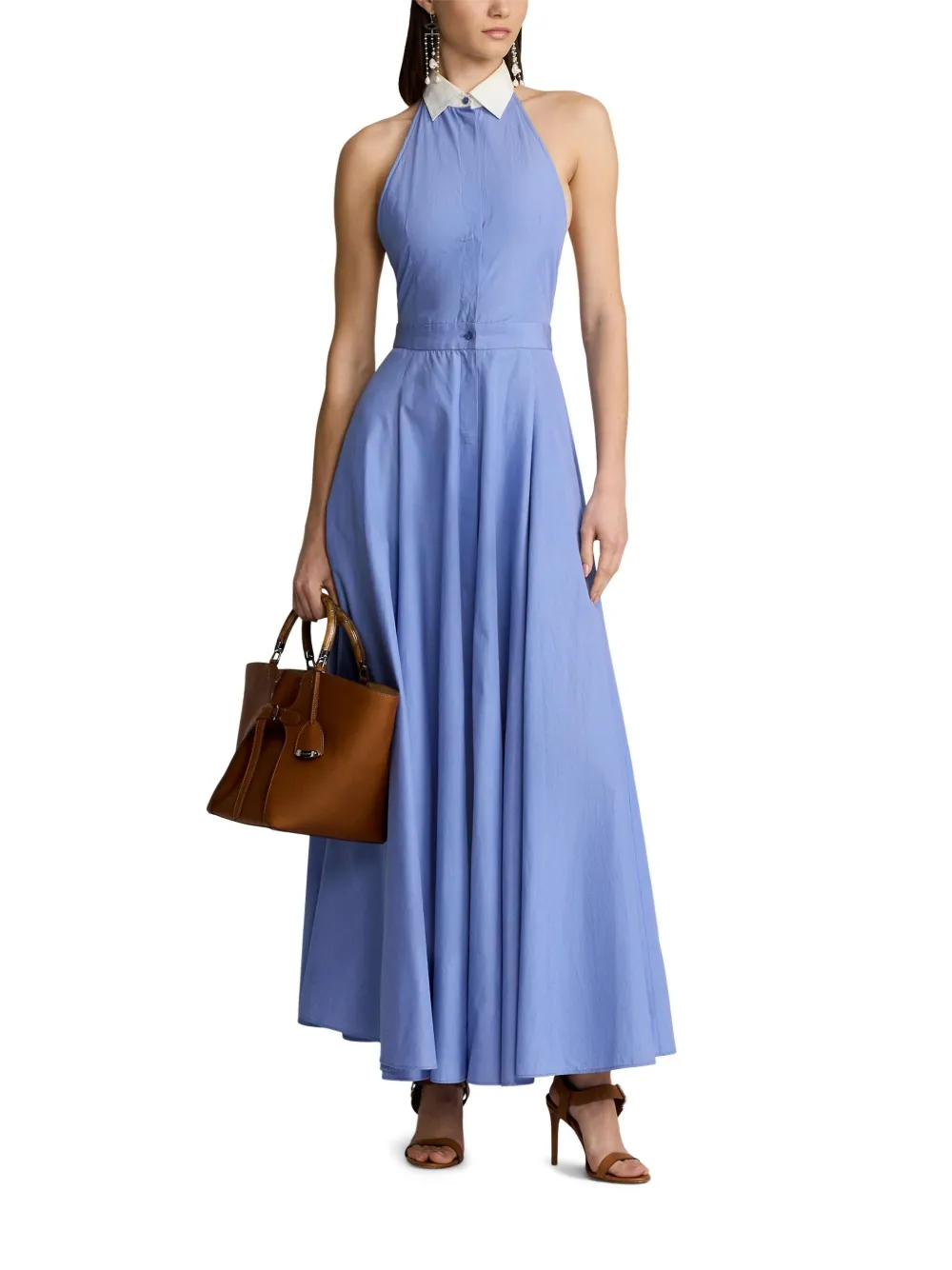 RALPH LAUREN COTTON MIDI DRESS