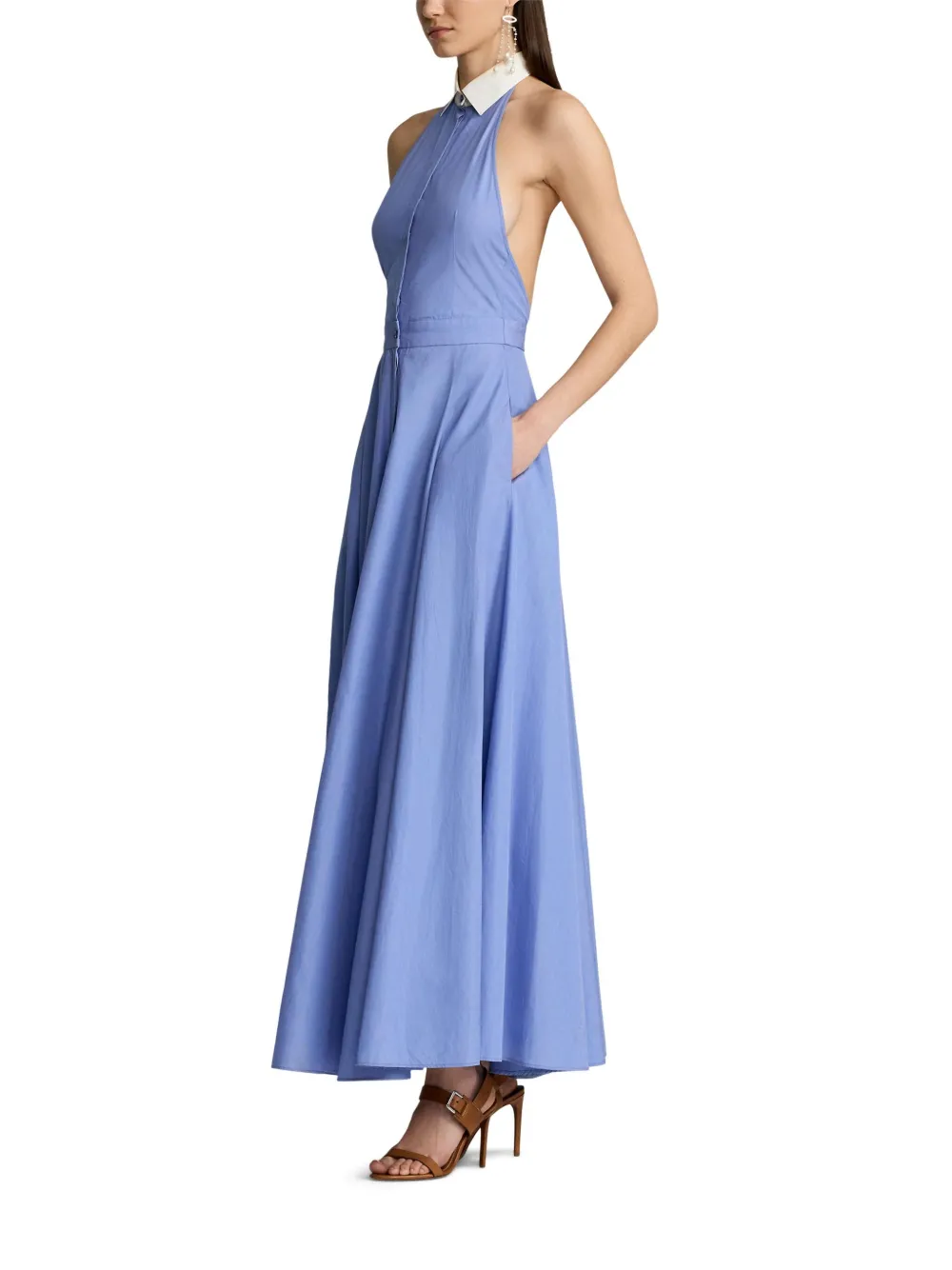 RALPH LAUREN COTTON MIDI DRESS