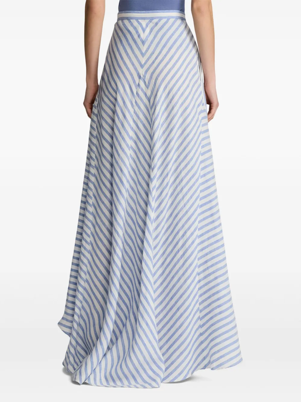 Ralph Lauren Collection Gestreepte maxi-rok Blauw