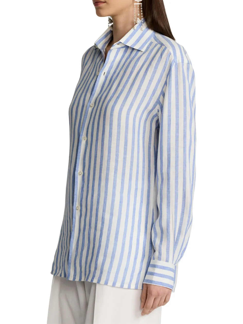 Ralph Lauren Collection Linnen blouse Blauw
