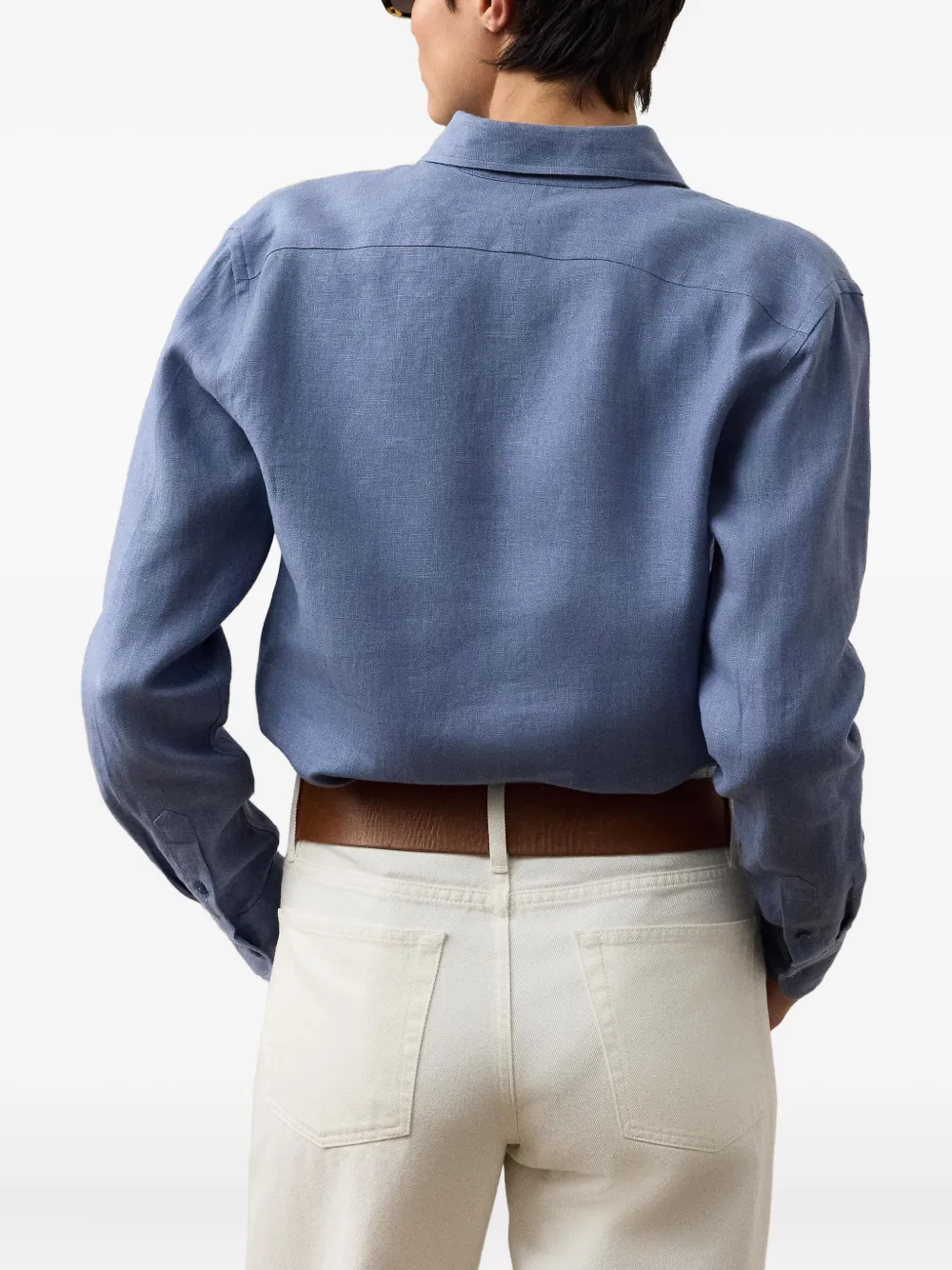 Ralph Lauren Collection Linnen blouse Blauw