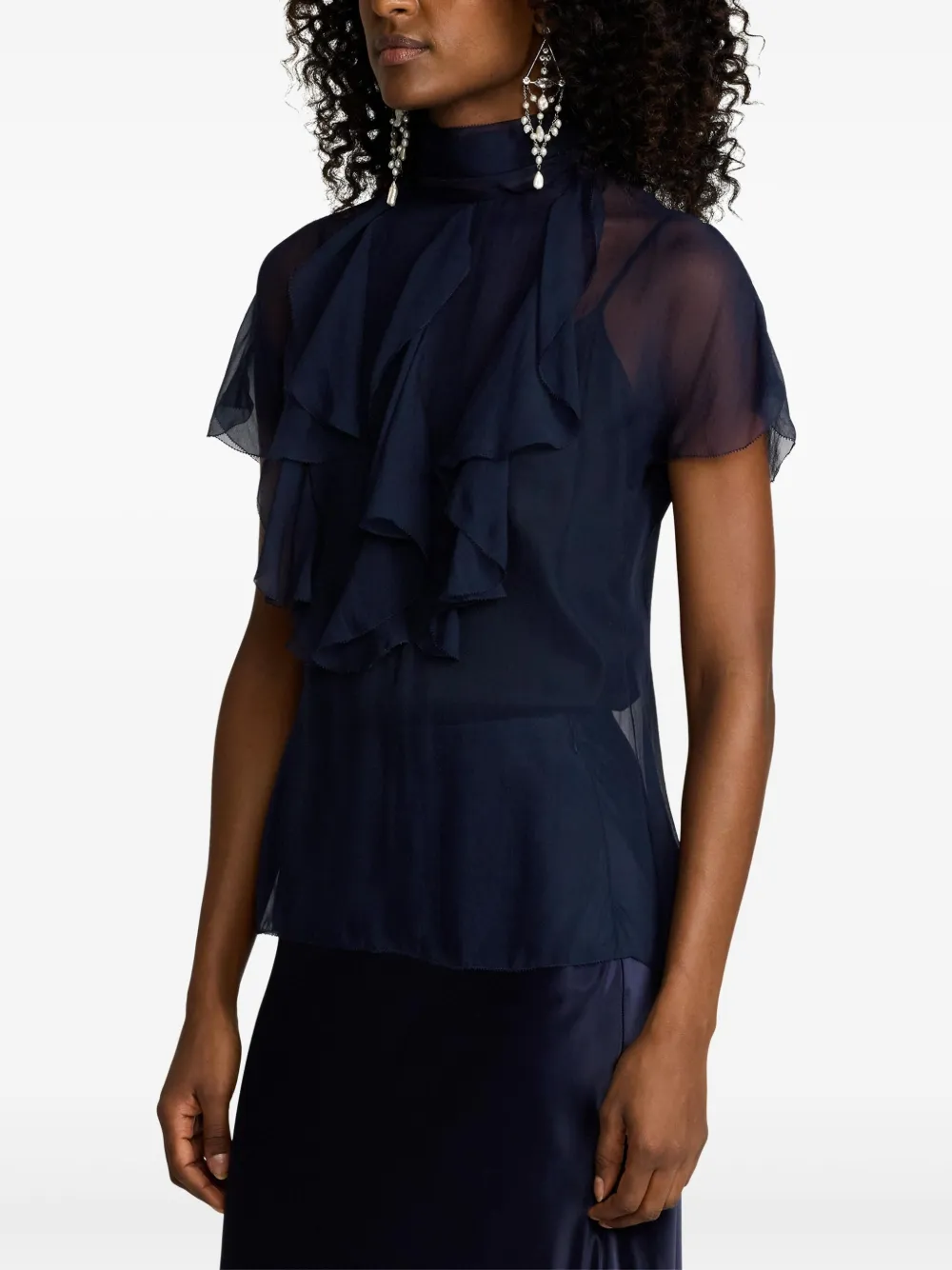 Ralph Lauren Collection Etta blouse Blauw