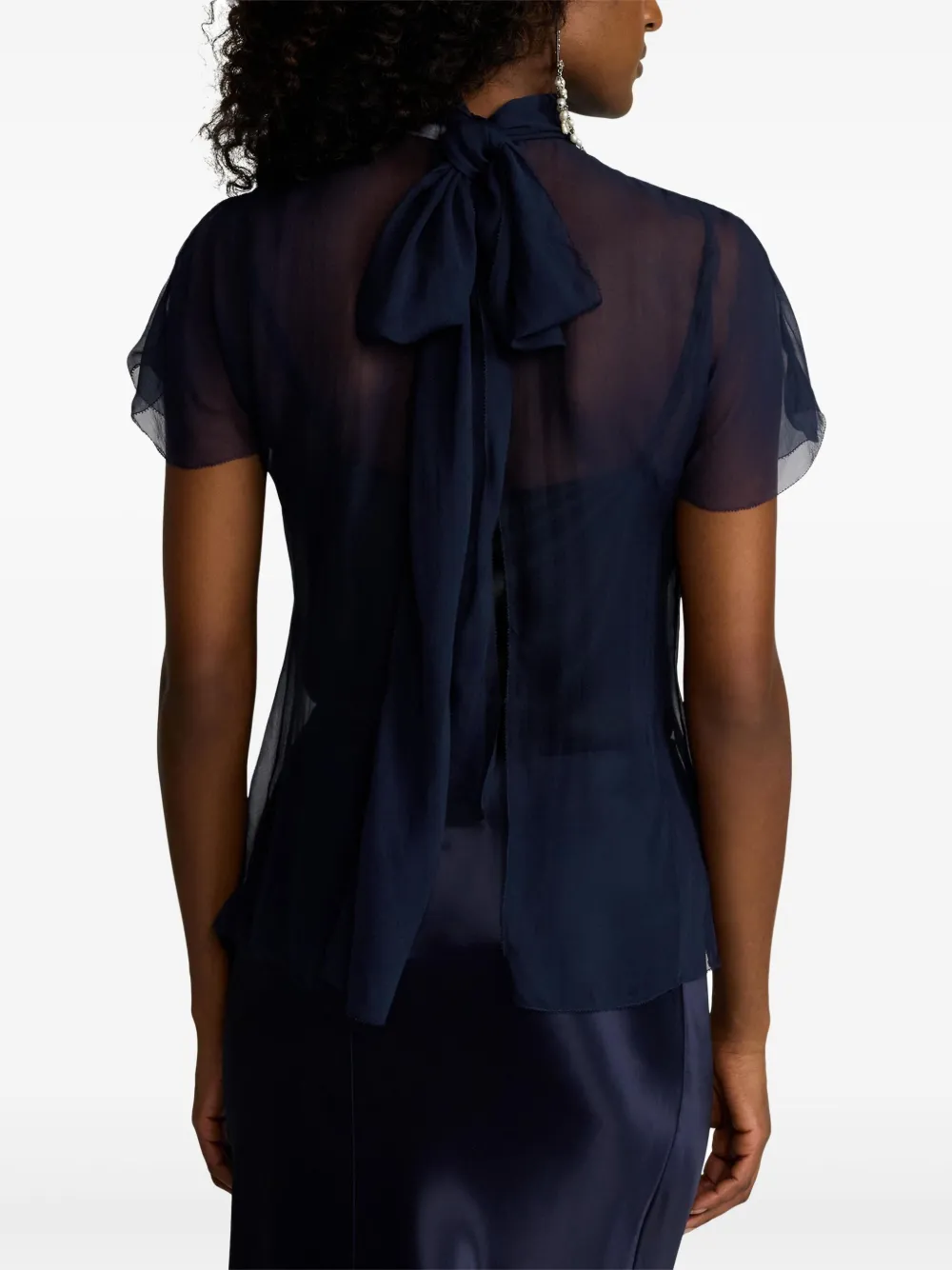 Ralph Lauren Collection Etta blouse Blauw