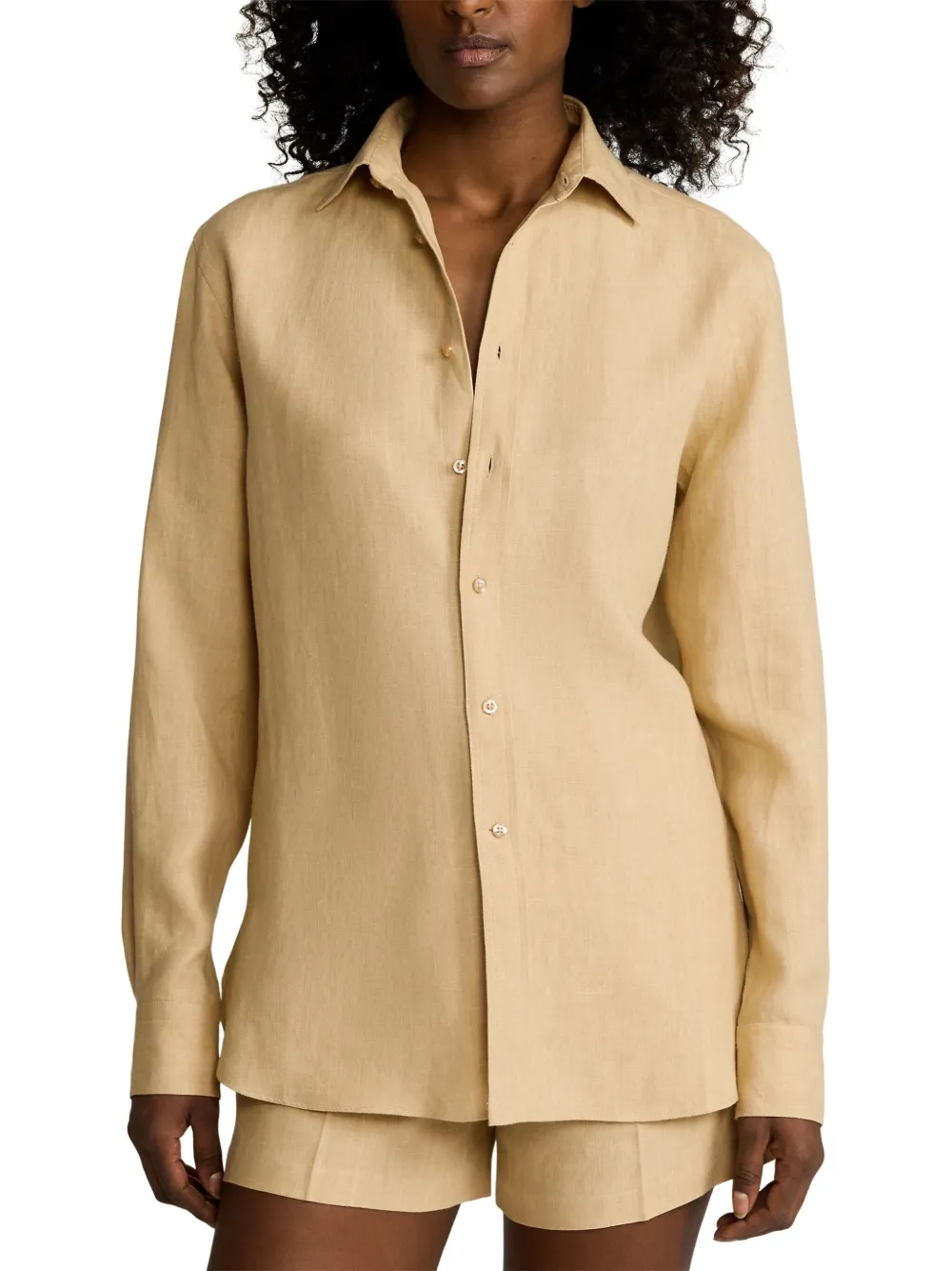 Ralph Lauren Collection Linnen blouse Beige