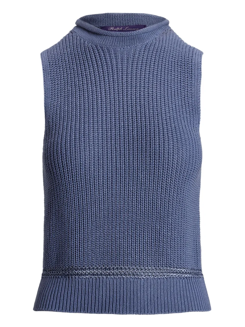 RALPH LAUREN RIBBED-KNIT TOP