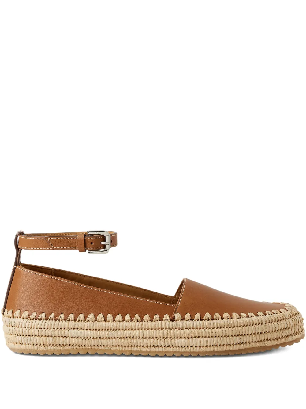 Ralph Lauren Collection braided espadrille flats Brown
