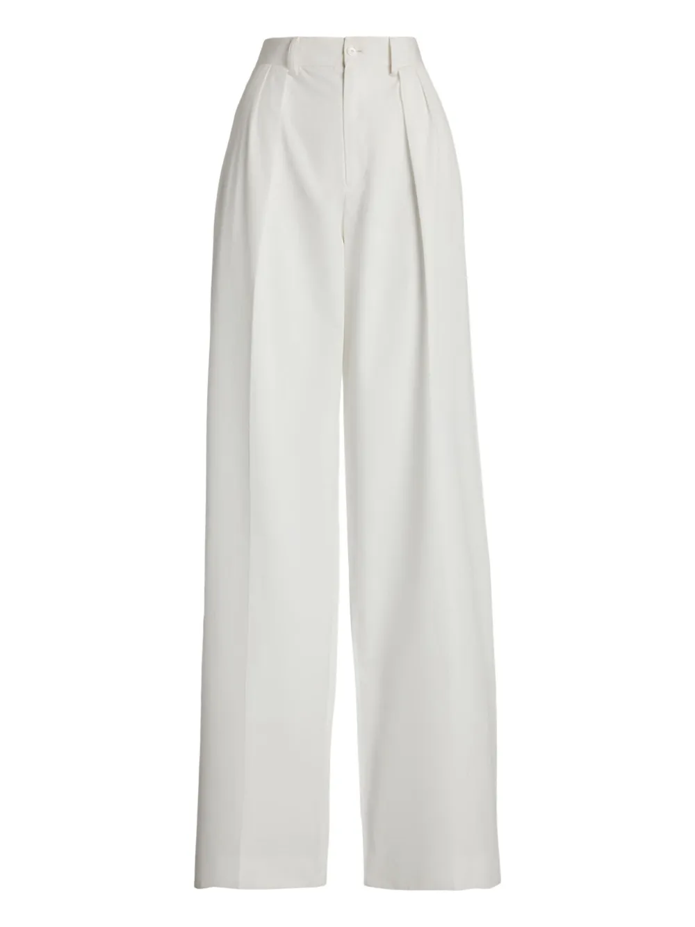 Ralph Lauren Cotton Jady Tailored Trousers In Weiss
