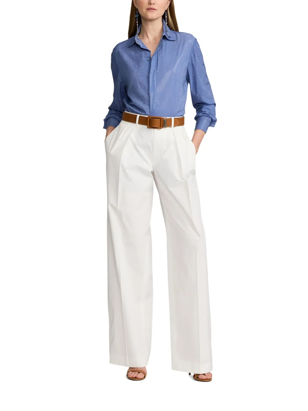 Ralph Lauren Collection Katoenen broek Wit