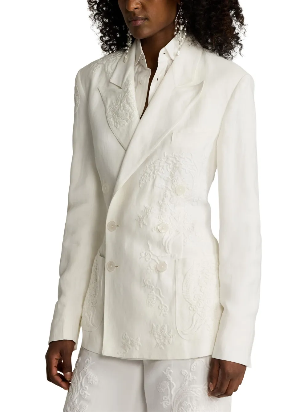 Shop Ralph Lauren Collen Blazer In Weiss