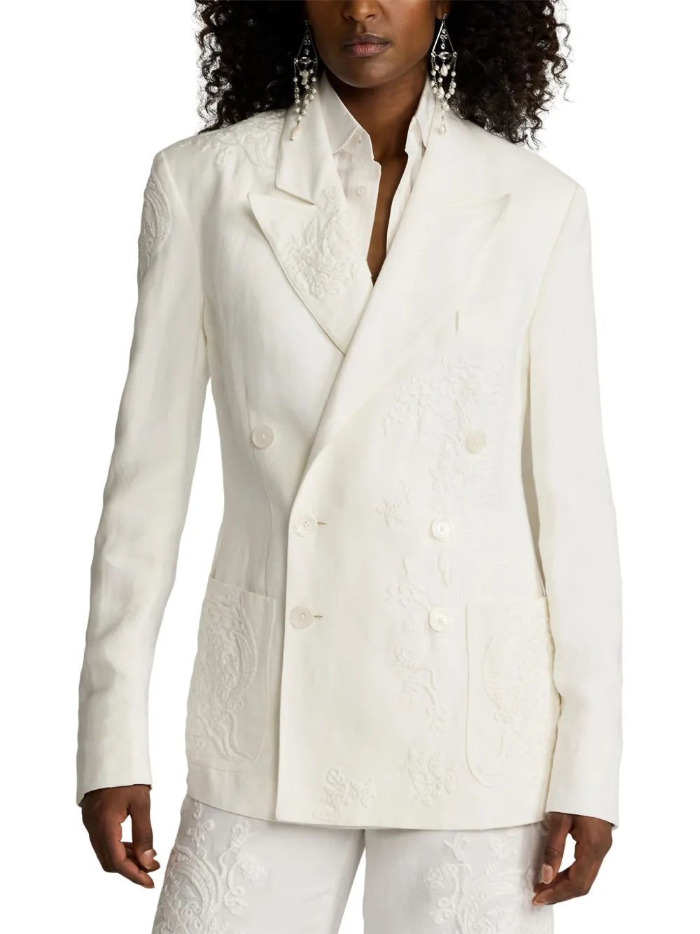 Shop Ralph Lauren Collen Blazer In Weiss