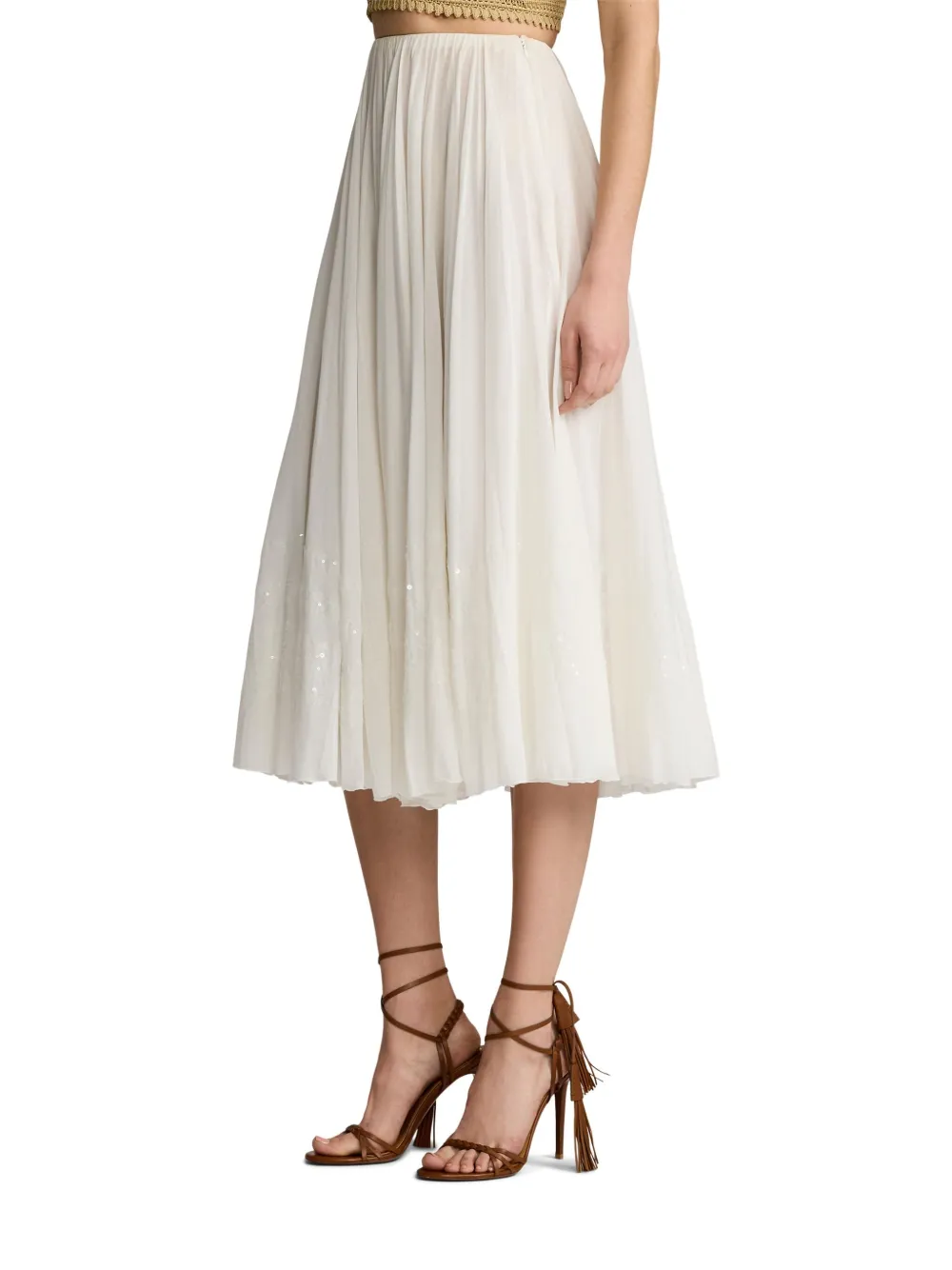 Ralph Lauren Collection Trivelas midi-rok Wit