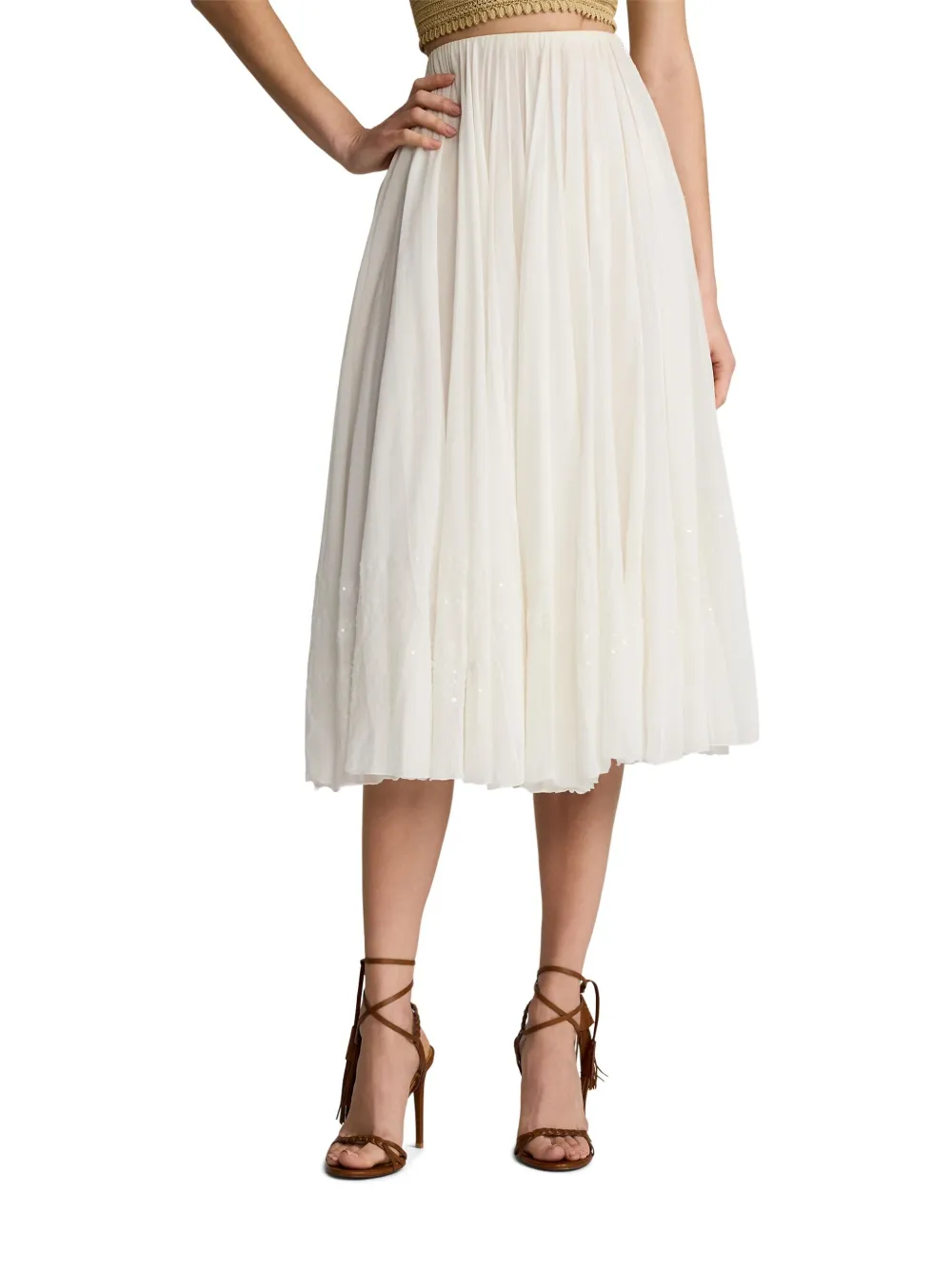 Ralph Lauren Collection Trivelas midi-rok Wit