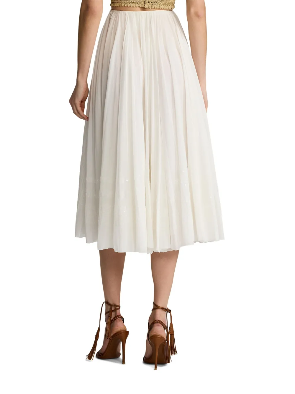 Ralph Lauren Collection Trivelas midi-rok Wit
