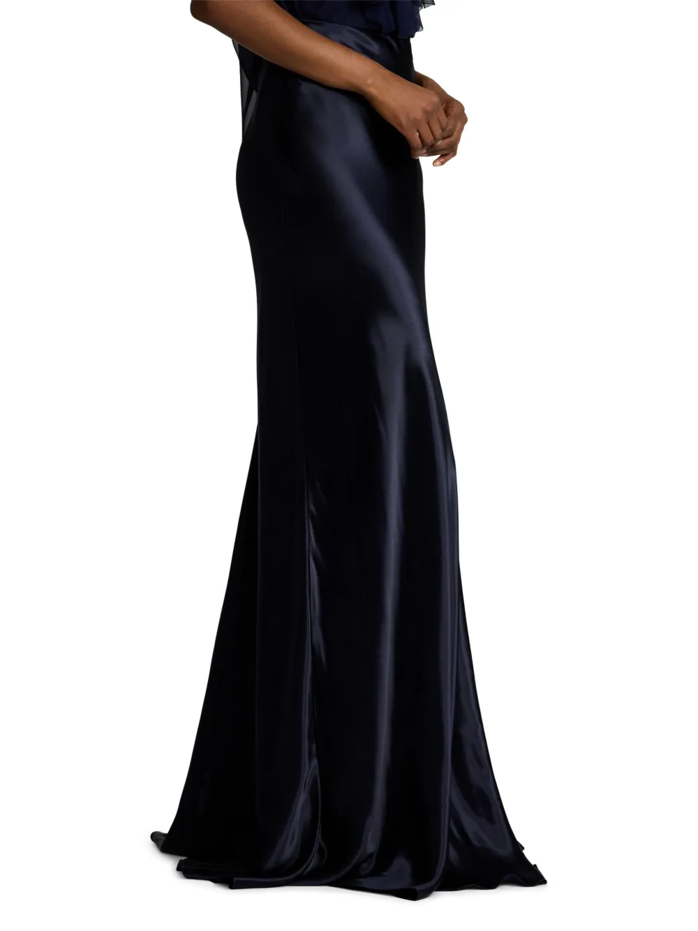 RALPH LAUREN SATIN-FINISH SKIRT
