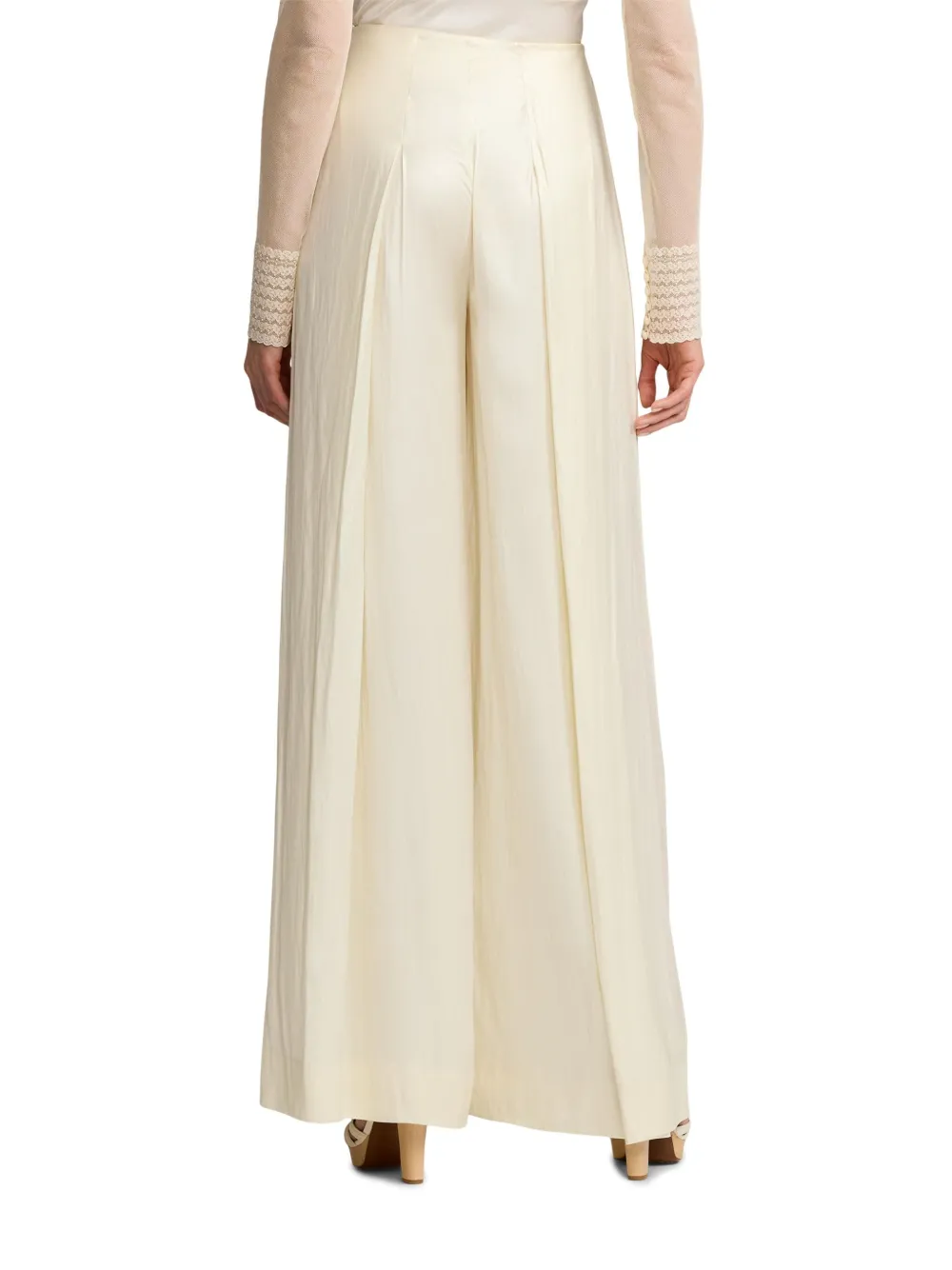 Ralph Lauren Collection Kenzie palazzo broek Beige