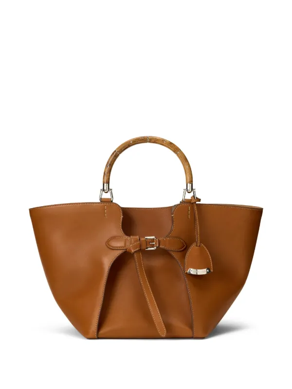 Ralph Lauren Collection Medium Ralph Tote Bag in Brown