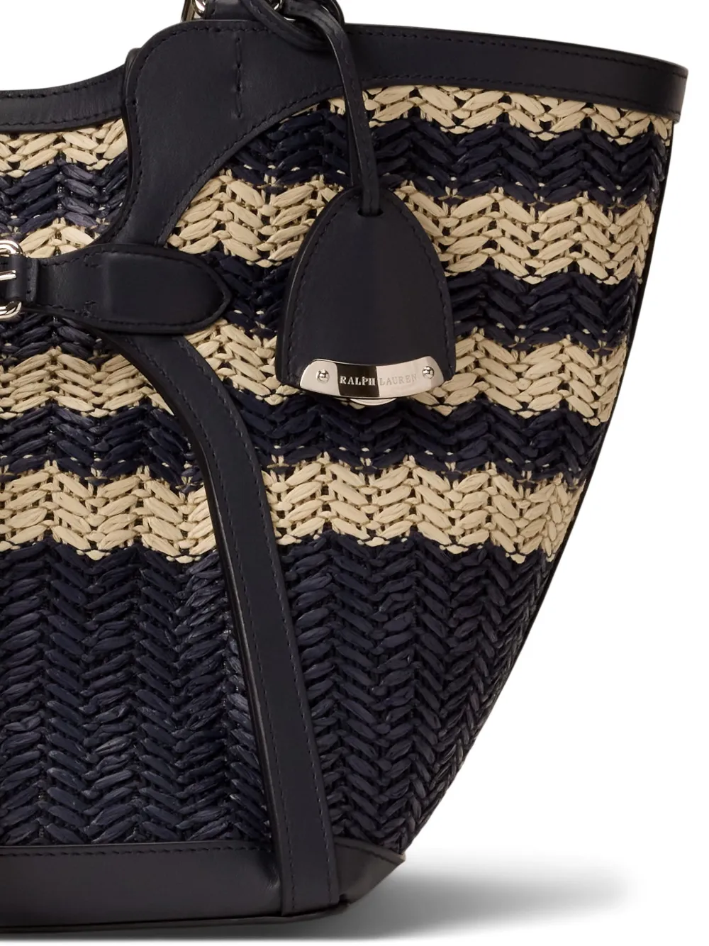 Ralph Lauren Collection Medium Ralph Braided Raffia Tote Bag