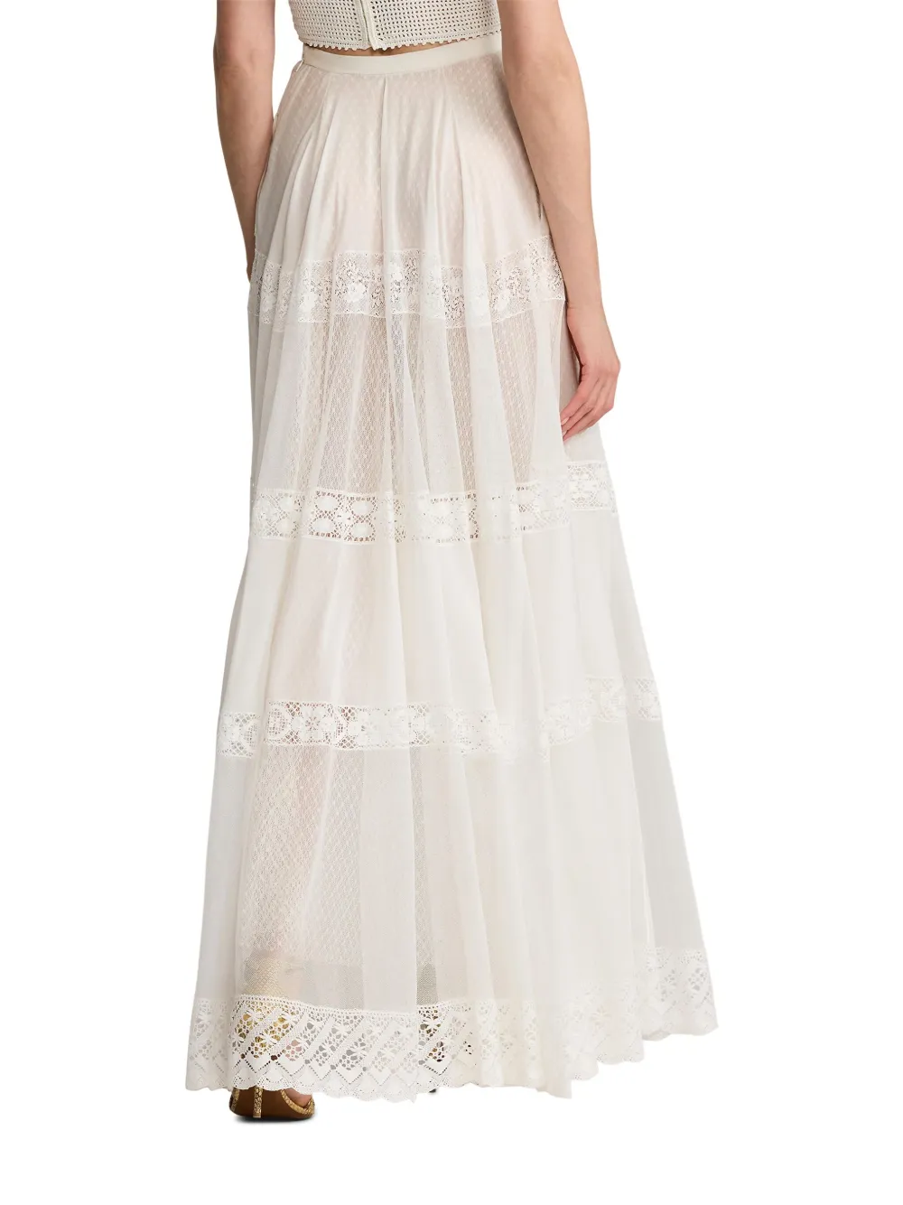 Ralph Lauren Collection Rok met kanten detail Wit