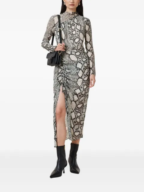 AllSaints snakeskin-print midi dress