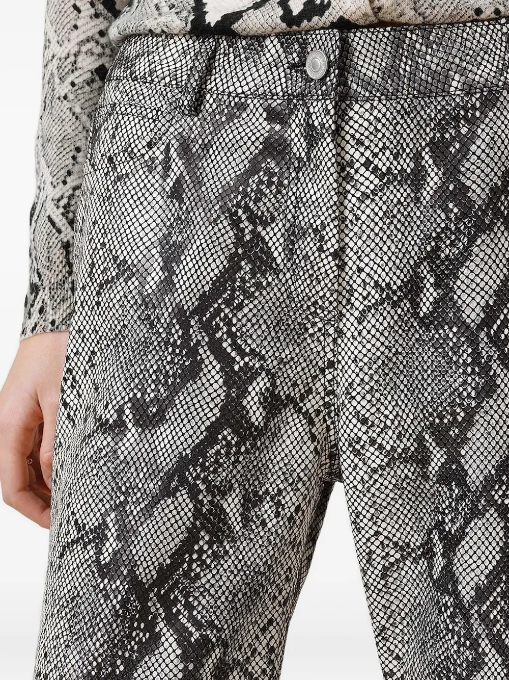 Allsaints Snake-print Trousers In Animal Print