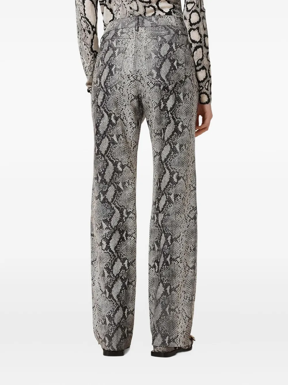 Allsaints Snake-print Trousers In Animal Print