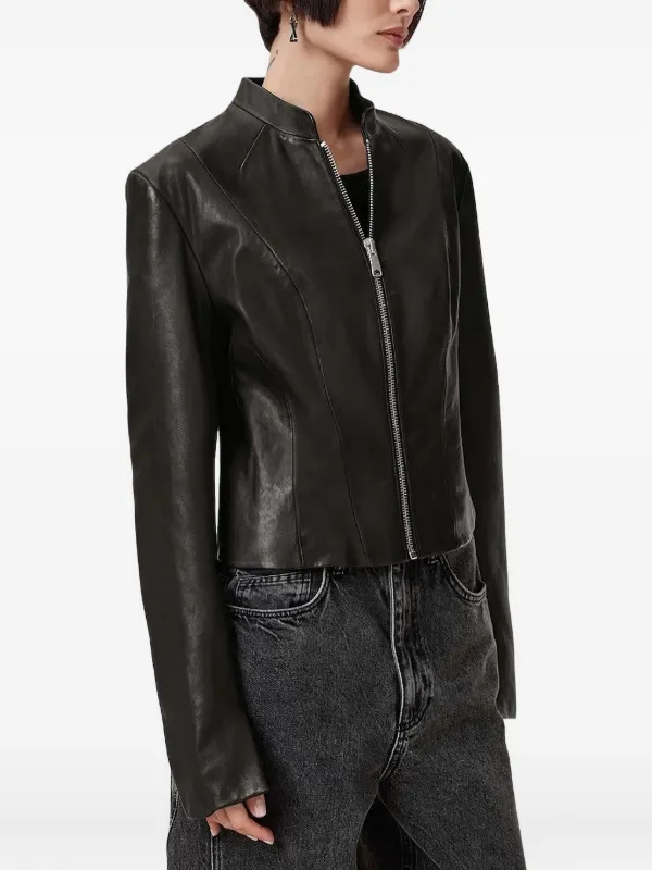 AllSaints zip-front Leather Jacket | Black | FARFETCH