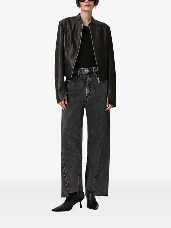 AllSaints zip-front Leather Jacket | Black | FARFETCH