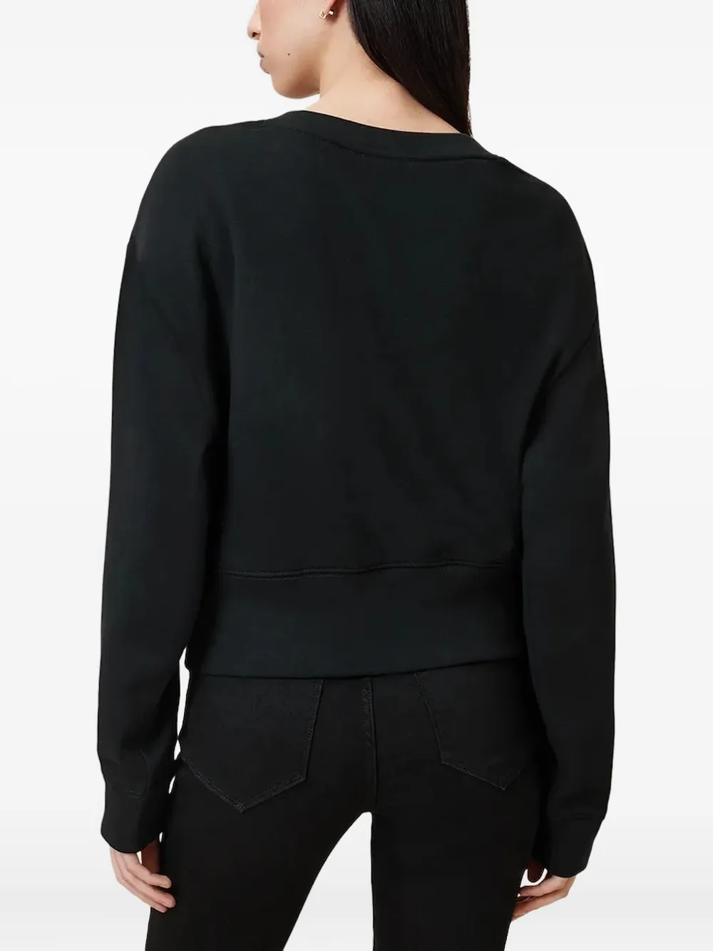 Allsaints Sequin-embellished Sweatshirt In Black
