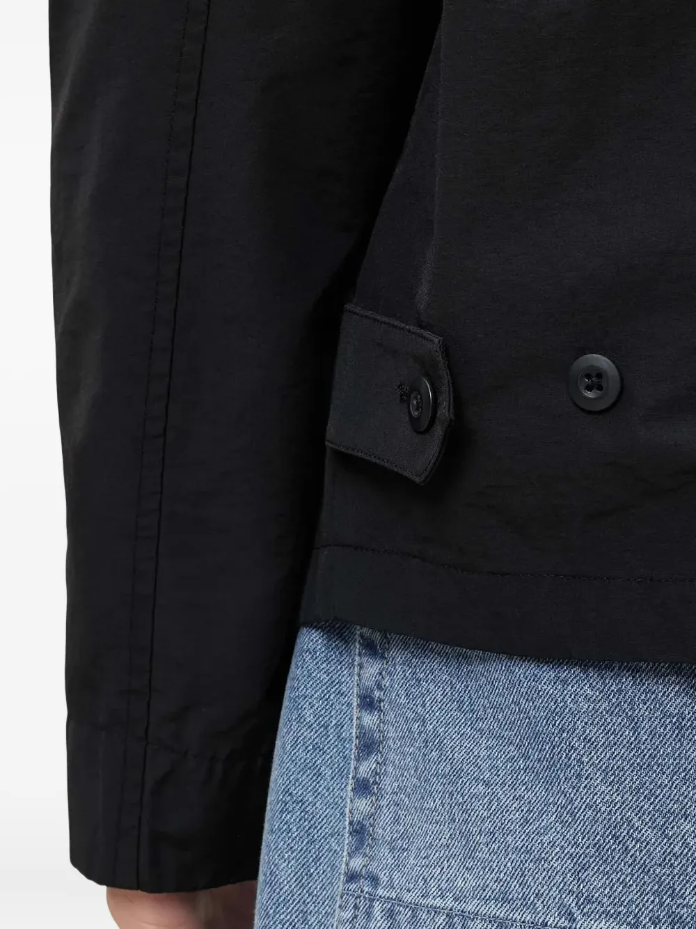 AllSaints Jack met geborduurd logo en rits Zwart