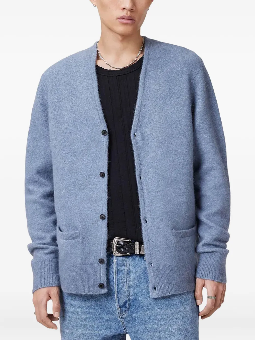 AllSaints ニット カーディガン - ブルー AllSaints ニット カーディガン - ブルー