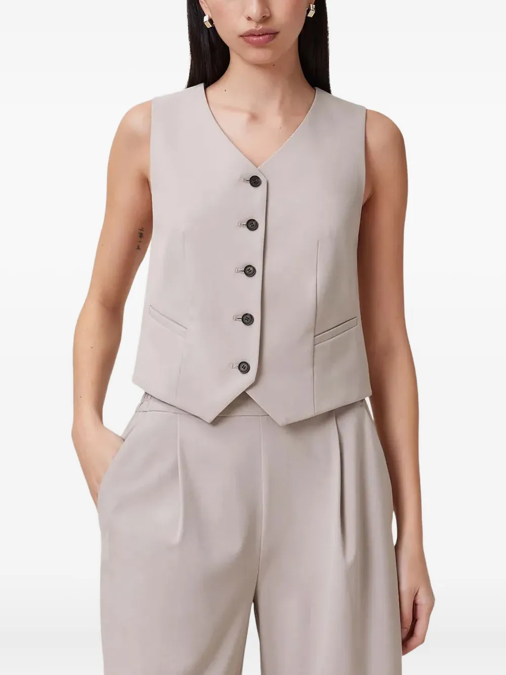 AllSaints Aleida gilet Beige