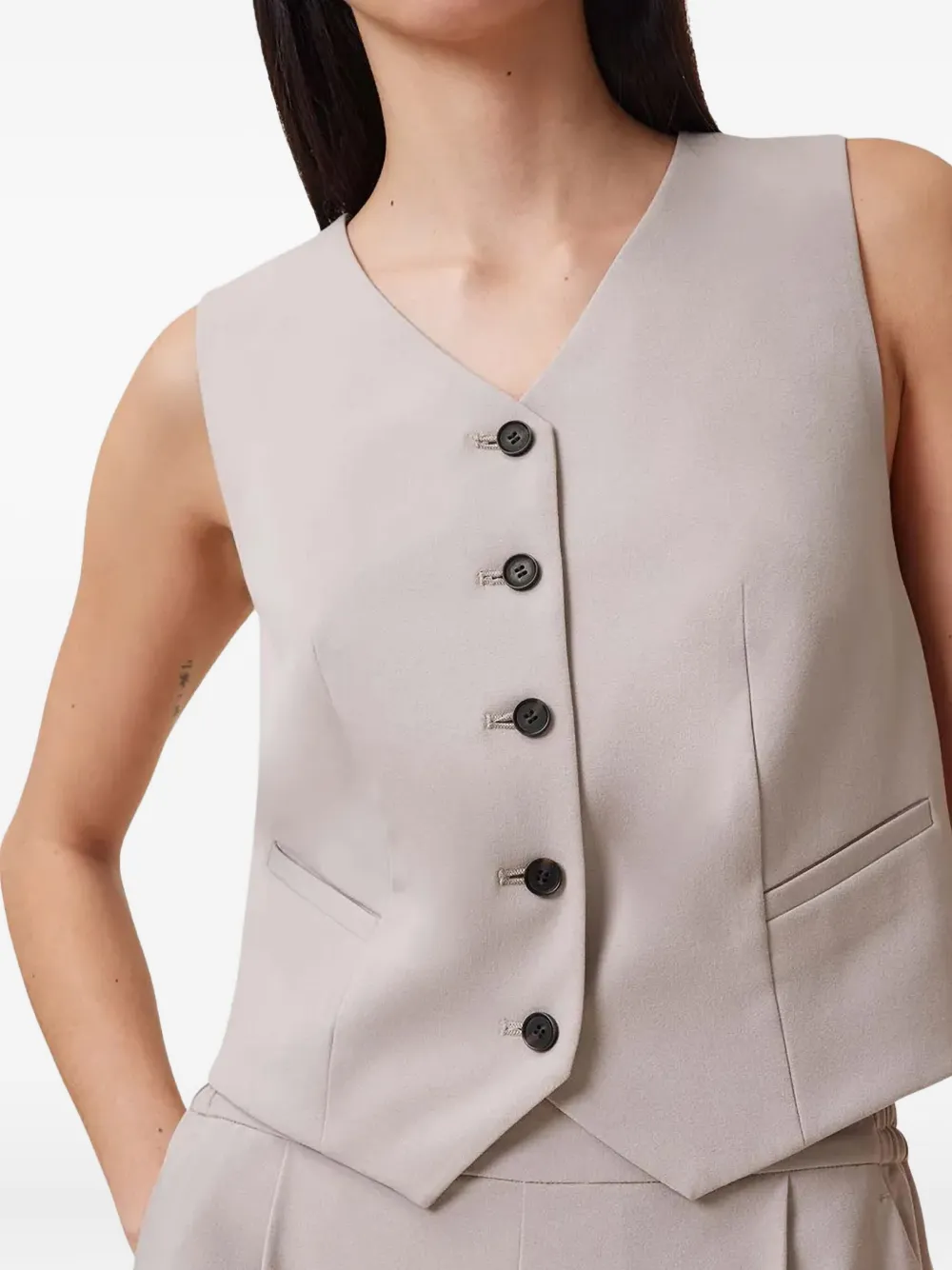 AllSaints Aleida gilet Beige
