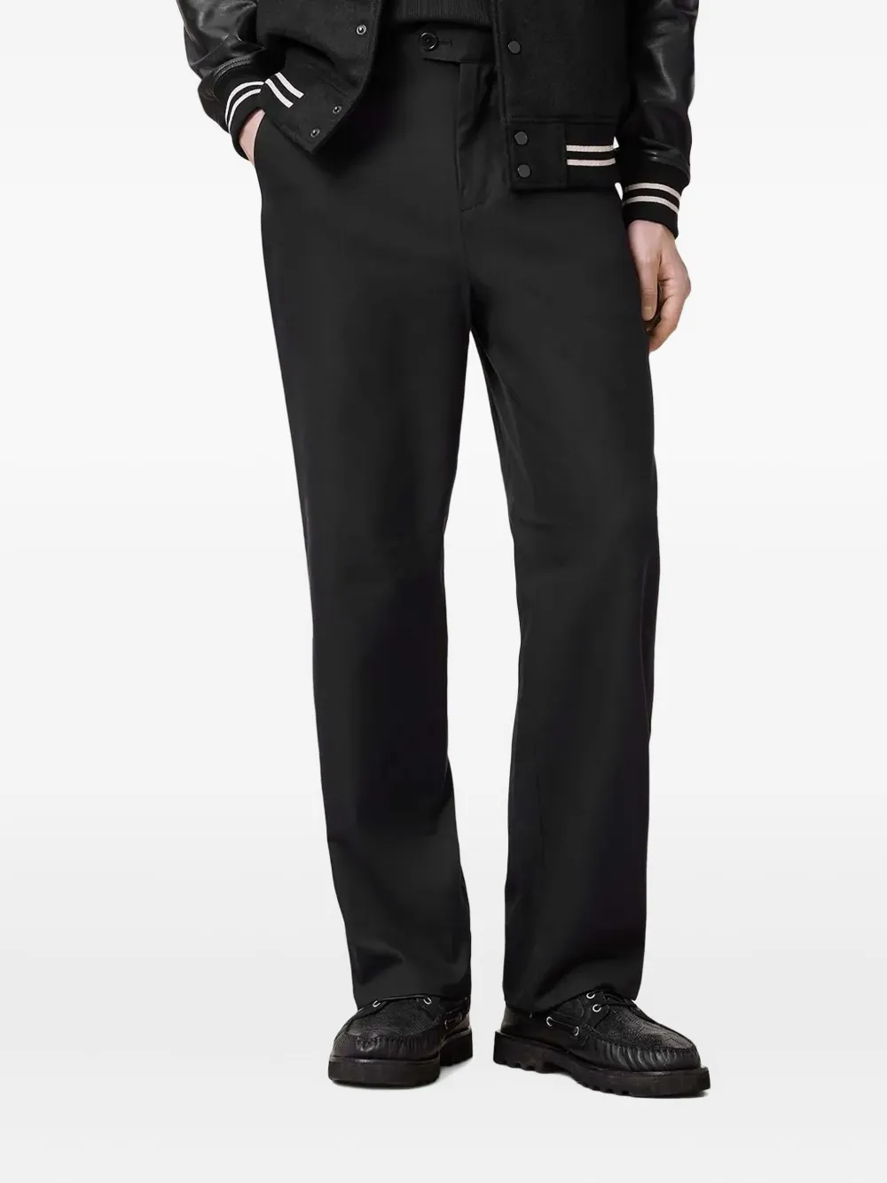 AllSaints elasticated-waistband trousers Zwart