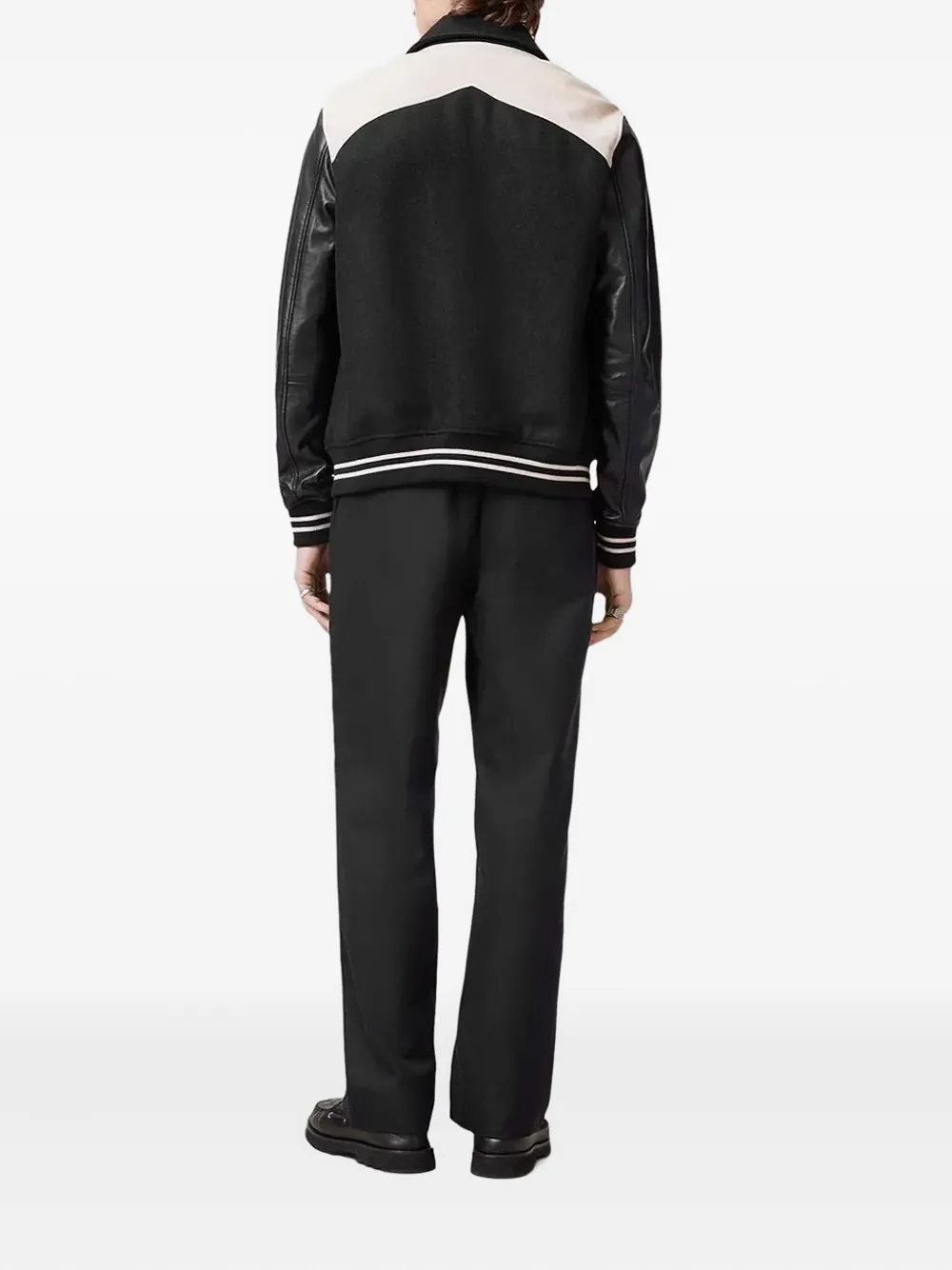AllSaints elasticated-waistband trousers Zwart