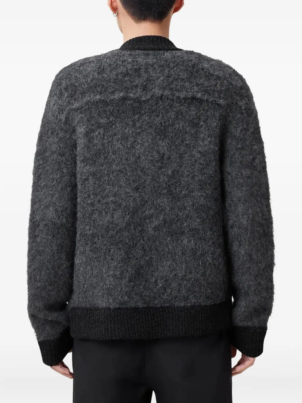 AllSaints Vest met geborduurde slang Grijs