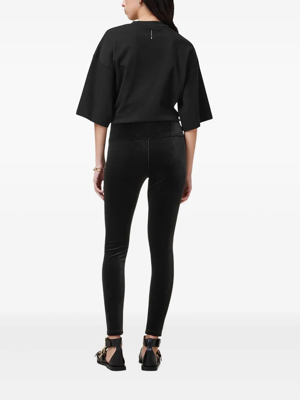 AllSaints Cora fluwelen legging Zwart