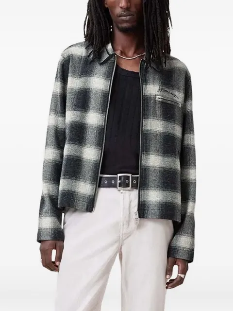 AllSaints checked zip-up jacket