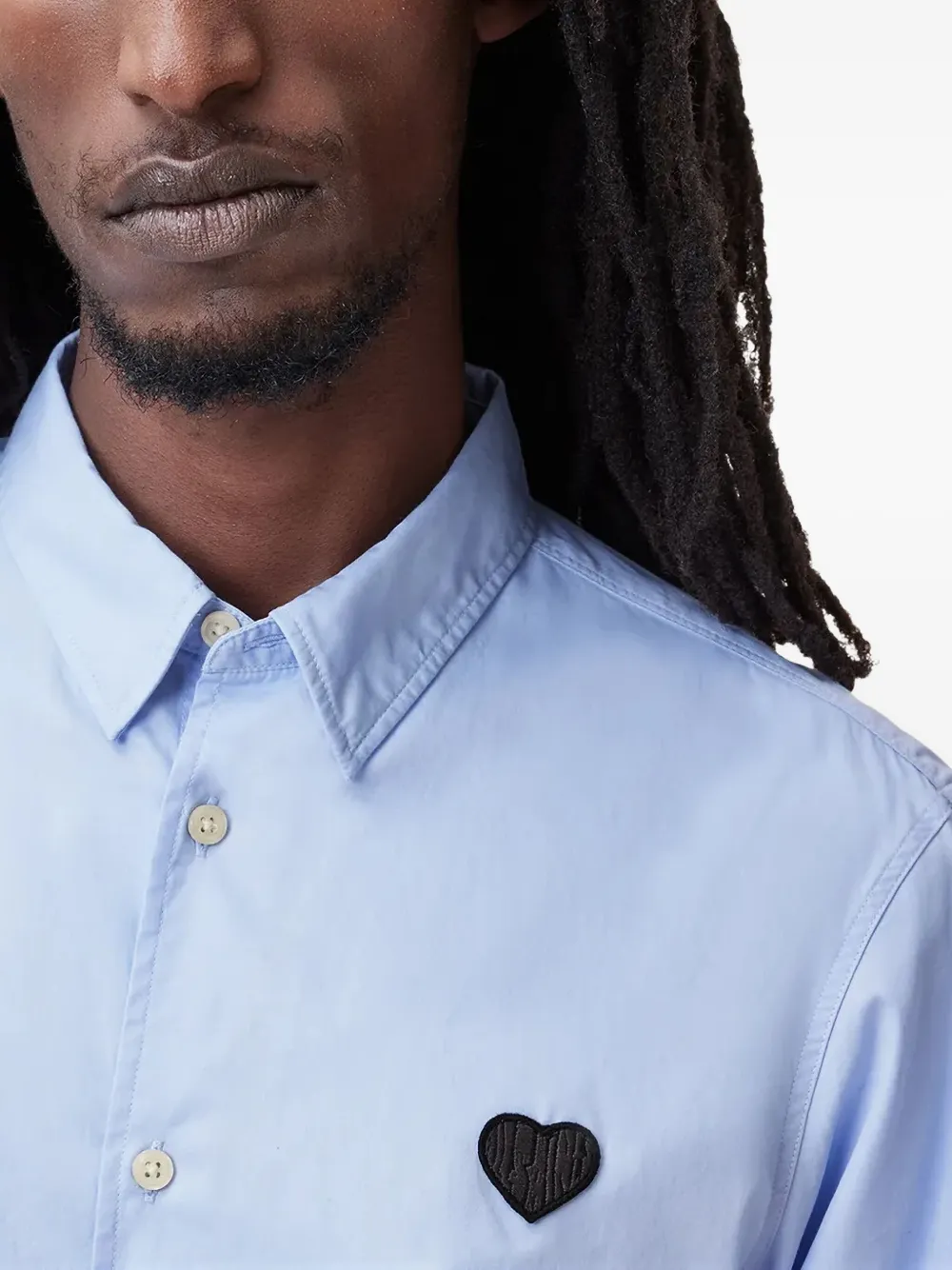 AllSaints Overhemd met geborduurd hart Blauw