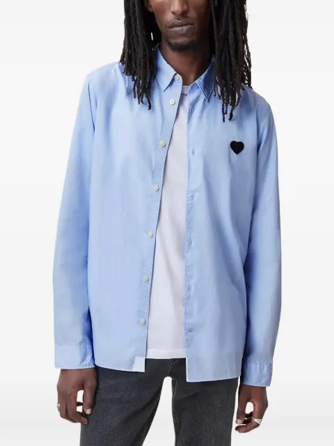 AllSaints heart-embroidered shirt