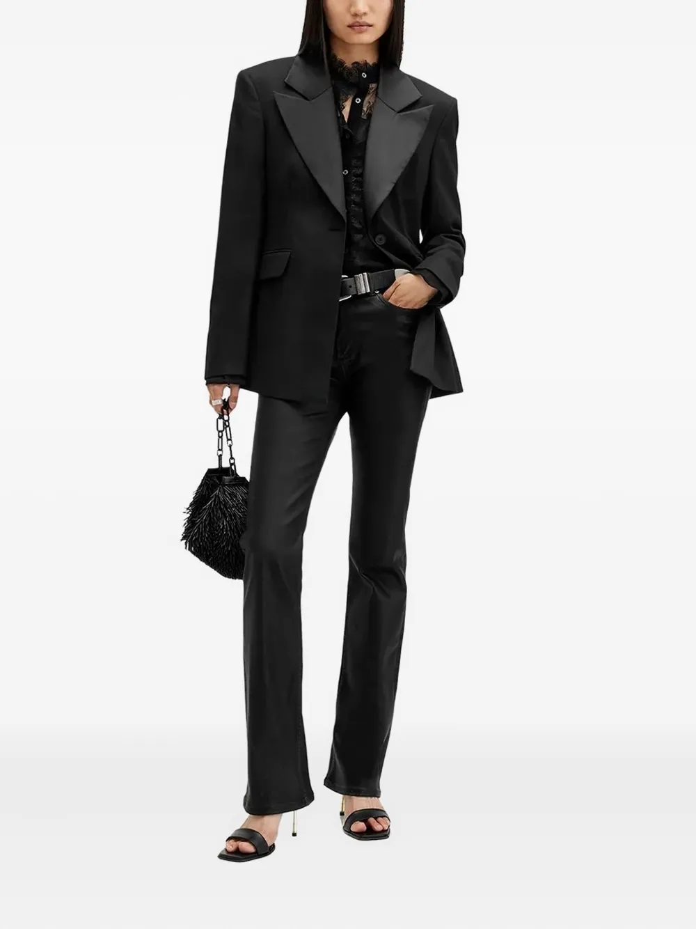 AllSaints Gecoate jeans - Zwart