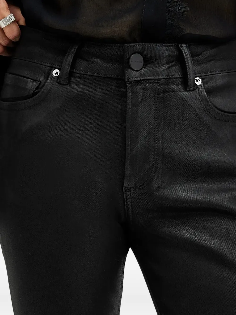 AllSaints Gecoate jeans Zwart