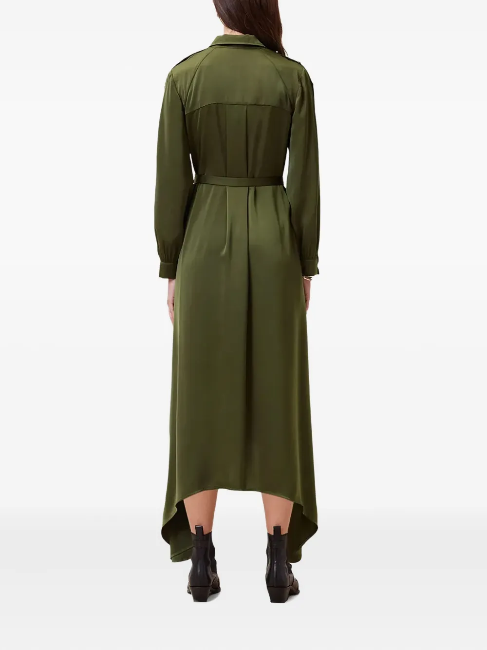 AllSaints Asymmetrische jurk met knopen - Groen
