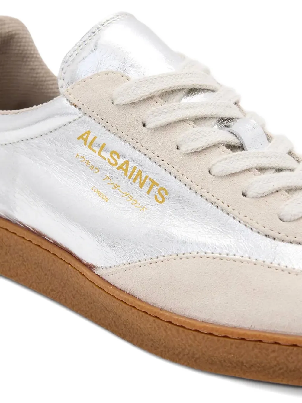 AllSaints leather-panelled sneakers Silver
