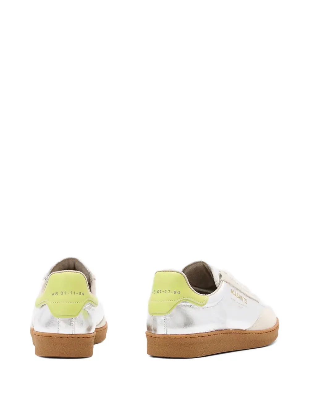 AllSaints leather-panelled sneakers Silver