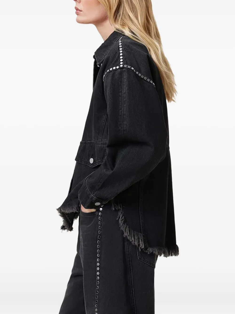 AllSaints Hettie denim jack Zwart