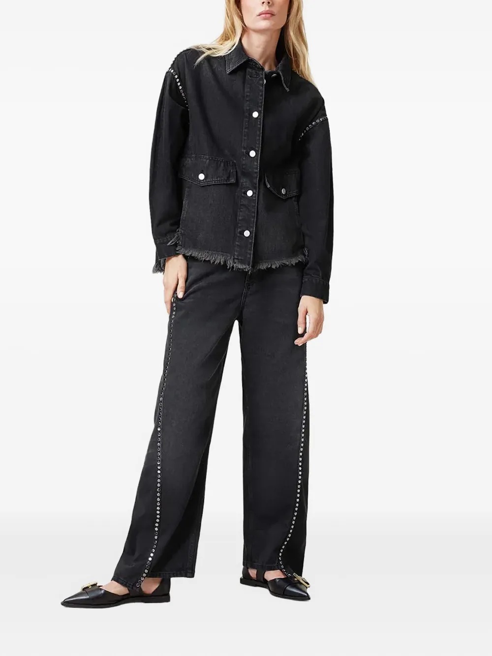 AllSaints Hettie denim jack Zwart